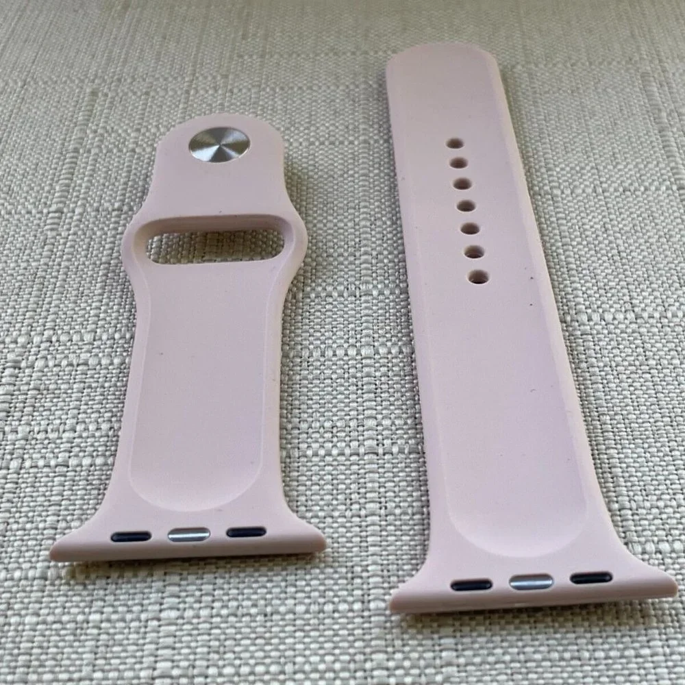 Replacment Strap for iWatch Pink Sport Rubber Band Strap Size 4244mm